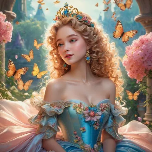 cinderella,cendrillon,fairy queen,fantasy picture,glinda,fairy tale character,Art,Classical Oil Painting,Classical Oil Painting 36