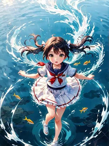 ushio,tsugumi,kumiko,underwater background,tsukiko,manaka,megumi,ocean,in water,at sea,watery heart,oceanica,swimmable,bocchi,sea ocean,rimi,sailor,himawari,buoyant,colorful water,Anime,Anime,Realistic