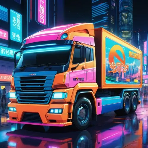 cybertruck,truckmaker,truckmakers,truckdriver,lorries,hauliers,delivery trucks,mainfreight,smartruck,scania,freight transport,truck,actros,hgv,iveco,commercial vehicle,landstar,lorry,supertruck,truck stop,Illustration,Japanese style,Japanese Style 03