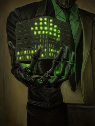 man with a computer,riddler,watchmaker,clockmaker,doctor doom,green lantern,panopticon,the collector,cyberpunk,argus,metropolis,banker,matrix,sci fiction illustration,bank teller,transmitter,oil on canvas,projectionist,organist,investigator,Game Scene Design,Game Scene Design,Japanese Steampunk