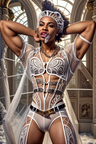 tiana,maria bayo,voodoo woman,african american woman,queen cage,muscle woman,fantasy woman,hard woman,african woman,lady honor,cirque du soleil,black woman,nigeria woman,biomechanical,ronda,lira,widow spider,warrior woman,high-wire artist,body-building