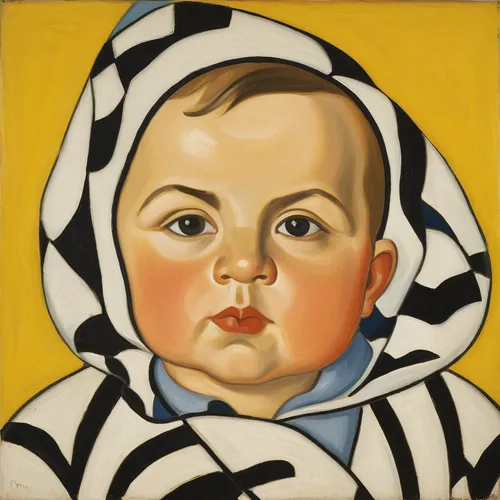 Portrait of a Baby Boy,roy lichtenstein,child portrait,infant,kewpie doll,breton,pregnant woman icon,david bates,pierrot,girl with cloth,unhappy child,picasso,harlequin,child with a book,george ribbon