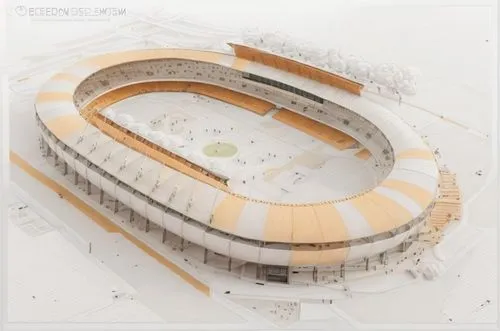 an architectural rendering shows the model of a stadium,stadiums,mestalla,velodromes,meazza,molineux,renderings,Common,Common,None