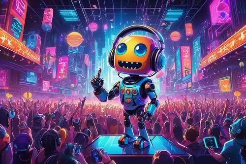 dancing dave minion,rave,concert crowd,halloween wallpaper,robotic,concert,cg artwork,neon ghosts,robot,robot in space,pac-man,puppet,zoom background,spaceman,extraterrestrial,art background,3d man,bob,80's design,nerve,Illustration,Black and White,Black and White 03