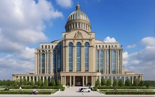 the building has been constructed and has a lot of windows,atyrau,nazarbayev,ostankino,mgimo,volgograd,the palace of culture