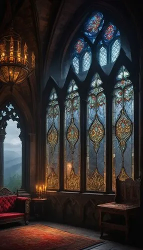 stained glass windows,ornate room,castle windows,stained glass window,stained glass,hall of the fallen,art nouveau frames,hogwarts,erebor,inglenook,church windows,the window,sanctuary,windows wallpaper,dandelion hall,alcove,window,sanctum,victorian room,theed,Art,Artistic Painting,Artistic Painting 38