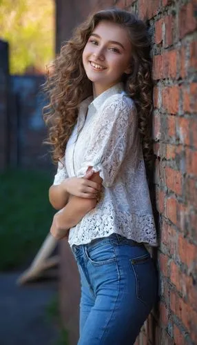 senior photos,brick wall background,curly brunette,brick background,beautiful young woman,jeans background,tori,portrait background,gap,gap photos,portrait photography,a girl's smile,ecstatic,female model,senior,photographic background,children's photo shoot,teen,pretty young woman,hydrangea background,Conceptual Art,Sci-Fi,Sci-Fi 08