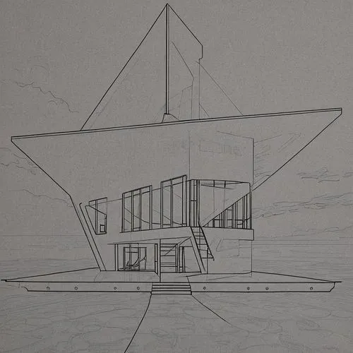 crane vessel (floating),star line art,catamaran,barquentine,research vessel,multihull,line drawing,house drawing,cube stilt houses,paper ship,concrete ship,floating huts,sheet drawing,sailing vessel,s