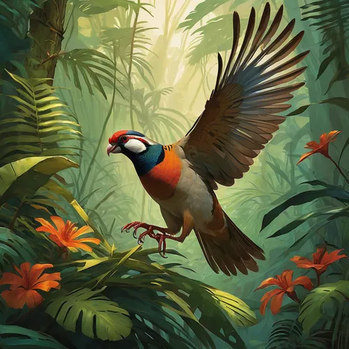 tropical bird climber,tropical bird,bird painting,bird illustration,brown back-toucan,flower and bird illustration,tropical birds,bird of paradise,toco toucan,nature bird,pteroglossus aracari,toucan,swainson tucan,tucan,pteroglosus aracari,bird-of-paradise,toucans,woodpecker bird,costa rica,tucano-toco,Conceptual Art,Fantasy,Fantasy 18