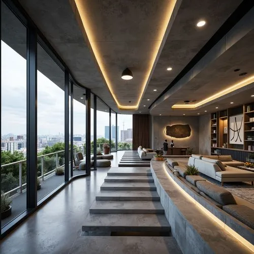 luxury home interior,penthouses,interior modern design,modern living room,modern decor,concrete ceiling,contemporary decor,interior design,luxury home,minotti,living room,loft,modern style,livingroom,great room,luxury property,luxury bathroom,modern house,modern room,stucco ceiling