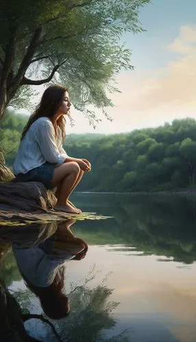 landscape background,quietude,contemplation,tranquillity,reflexive,stillness,world digital painting,contemplatively,serene,girl on the river,nature background,calmness,tranquility,contemplate,heatherley,donsky,serenity,contemplative,peacefulness,reflexions,Conceptual Art,Fantasy,Fantasy 12