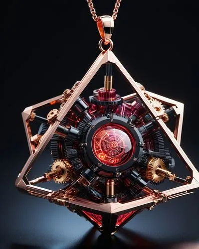 pendant,yantra,diamond pendant,octahedron,red heart medallion,plasma lamp,Conceptual Art,Sci-Fi,Sci-Fi 10