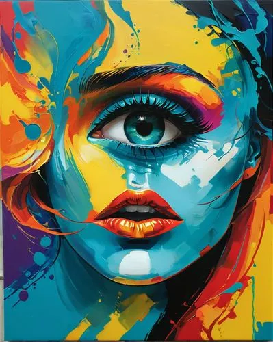 nielly,women's eyes,colorful background,wpap,pop art style,art painting,cool pop art,world digital painting,digital art,effect pop art,krita,pop art colors,blue painting,painting technique,boho art,seni,pop art effect,wetpaint,cmyk,neon body painting,Conceptual Art,Oil color,Oil Color 02