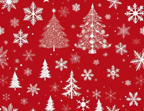 圣诞节雪花圣诞树红色矢量图,a red and white christmas tree pattern,christmas snowy background,christmas background,christmas tree pattern,knitted christmas background,christmasbackground,christmas wallpaper,Illustr