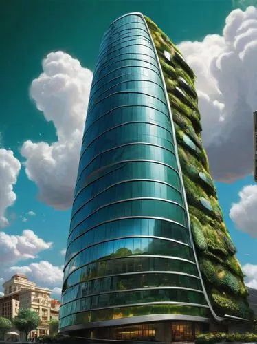 futuristic architecture,kigali,the energy tower,sky apartment,skylstad,arcology,escala,residential tower,skyscraper,skyscraping,glass building,largest hotel in dubai,office building,edificio,the skyscraper,addis ababa,solar cell base,vinoly,sky city,sandton,Conceptual Art,Oil color,Oil Color 04