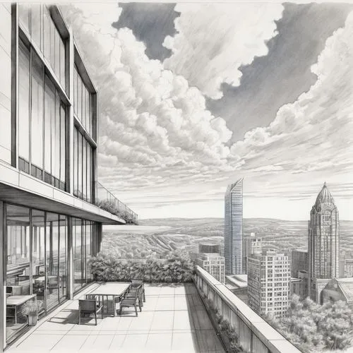 buckhead,penthouses,renderings,highmark,sky apartment,unbuilt,peachtree,skyscapers,dunwoody,tishman,revit,skyscraping,cityview,skywalks,skyways,cantilevered,sketchup,waterview,redevelop,skydeck,Illustration,Black and White,Black and White 30