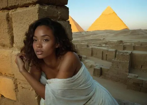 giza,pyramids,egyptienne,egypt,nubian,ancient egyptian girl