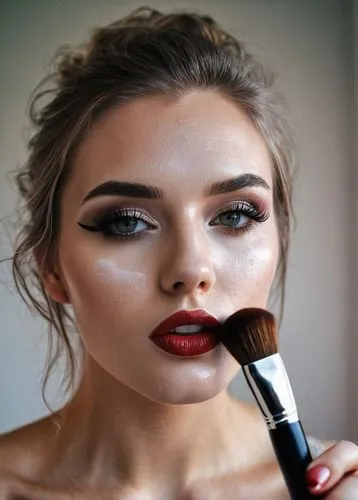 vintage makeup,applying make-up,cosmetic brush,makeup brush,makeup artist,makeup,Photography,Documentary Photography,Documentary Photography 11