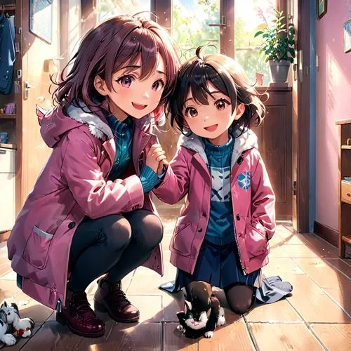 tomoharu,kumiko,kawaii children,takamio,mignons,uzuki,Anime,Anime,Realistic