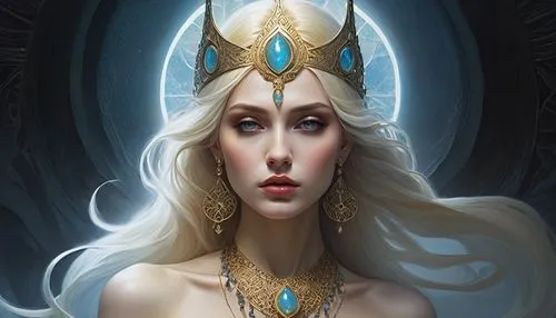 sigyn,priestess,mervat,fantasy portrait,elenore,dark elf,Illustration,Realistic Fantasy,Realistic Fantasy 07