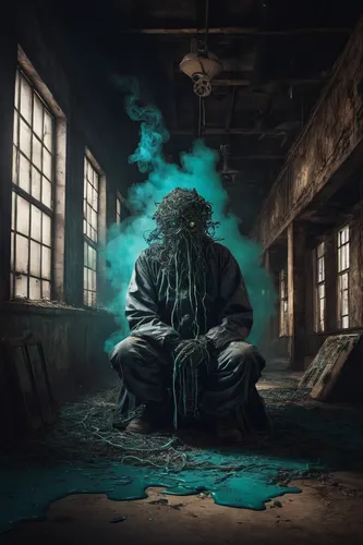 contaminated,green smoke,smoke art,photomanipulation,photo manipulation,industrial smoke,smoke background,smoke dancer,world digital painting,sci fiction illustration,monk,divination,conjure up,alchemy,shamanism,dark art,conceptual photography,thinker,smoker,digital compositing,Photography,Artistic Photography,Artistic Photography 05