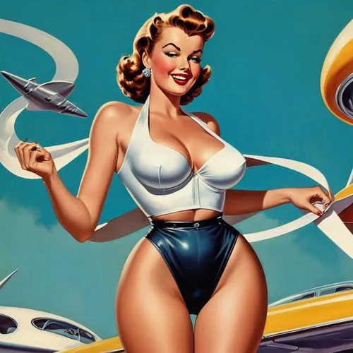 radebaugh,retro pin up girls,retro pin up girl,pin ups,pin-up girls,pin-up girl,pin up girls,pin up girl,retro women,pin-up model,tailfins,bombshells,tail fins,retro woman,stewardesses,retro girl,edsel,guenter,tretchikoff,atomic age,Illustration,Retro,Retro 12