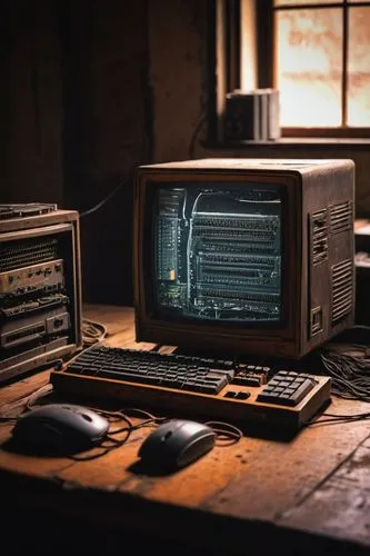 retro technology,minitel,computer system,the computer screen,computer,computer monitor,retro television,obsoleted,computer workstation,computer room,computervision,obsolete,computer graphic,teletypewriter,urbex,computer screen,vintage background,cyberscene,abandonware,magnavox,Illustration,American Style,American Style 02