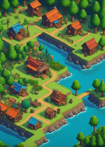 Stardew Valley, pixel art style, farming simulation, vibrant crops, cozy cottage, 16-bit graphics, character customization, fishing, mining, combat, community center, seasonal festivals, small town, N