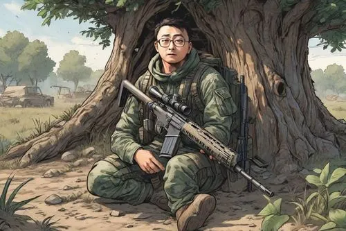 vietnam,gi,lost in war,kim,mari makinami,takikomi gohan,sniper,xiangwei,guerrilla,motsunabe,rifle,military camouflage,mulan,siu mei,war correspondent,kotobukiya,the japanese tree,korea,asian woman,vietnam's,Digital Art,Comic