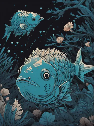 blue fish,fishes,koi pond,koi fish,two fish,porcupine fishes,forest fish,fish in water,koi carp,coelacanth,koi,blue stripe fish,fish collage,fish,tropical fish,aquaculture,school of fish,marine fish,aquarium inhabitants,digital illustration,Illustration,Black and White,Black and White 12