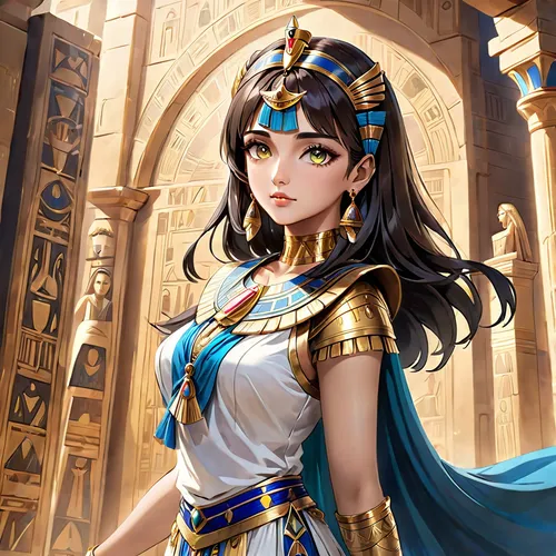 cleopatra,ancient egyptian girl,pharaonic,ancient egyptian,ancient egypt,egyptian,horus,egyptian temple,athena,pharaoh,goddess of justice,artemisia,priestess,karnak,ramses ii,the ancient world,lycaenid,nile,dahshur,pharaohs,Anime,Anime,General