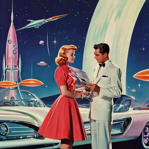 atomic age,edsel,edsel citation,moon car,space tourism,science-fiction,cosmonautics day,vintage man and woman,vintage illustration,flying saucer,spacefill,science fiction,edsel ranger,saucer,fifties,mercury,retro 1950's clip art,ford starliner,vintage boy and girl,edsel bermuda,Conceptual Art,Sci-Fi,Sci-Fi 29