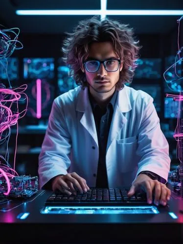 man with a computer,genocyber,researcher,computerologist,scientist,bioengineer,computer science,computer freak,neurobiologist,technologist,investigadores,analytica,biophysicist,computer tomography,prodigene,neuroscientist,spinmeister,biologist,computerize,biotechnological,Art,Classical Oil Painting,Classical Oil Painting 04