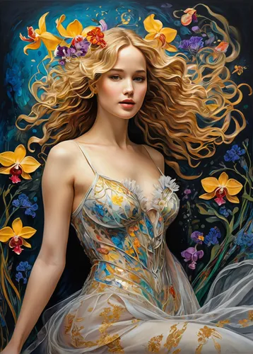 faerie,fantasy art,faery,flower fairy,fairy queen,girl in flowers,celtic woman,fantasy picture,fairy tale character,fantasy portrait,beautiful girl with flowers,dryad,fantasy woman,aphrodite,rosa 'the fairy,splendor of flowers,fairy,mystical portrait of a girl,the enchantress,cupido (butterfly),Illustration,Realistic Fantasy,Realistic Fantasy 39