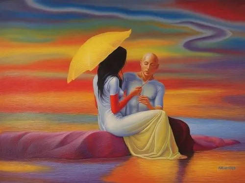 radhakrishna,romantic scene,dhamma,loving couple sunrise,krsna,hare krishna,basaveshwara,oil painting on canvas,buddha purnima,khokhloma painting,siddharta,parinirvana,amantes,gaudiya,young couple,vishishtadvaita,pramodya,visitation,somtum,mediate,Illustration,Abstract Fantasy,Abstract Fantasy 21