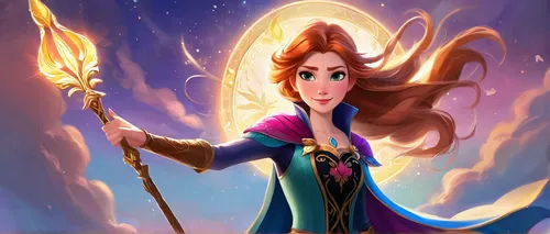 princess anna,merida,sorceress,elsa,princess sofia,joan of arc,mage,summoner,flame spirit,tangled,the enchantress,wizard,rapunzel,fantasy woman,torchlight,athena,torch-bearer,fire angel,priestess,mulan,Illustration,Realistic Fantasy,Realistic Fantasy 01