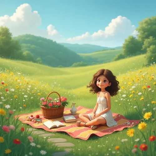 girl picking flowers,girl in flowers,springtime background,summer day,spring background,summer meadow,arrietty,daisy flowers,girl in the garden,picnic,summer background,meadow,picking flowers,meadow in pastel,daisies,flower field,field of flowers,meadow play,flower painting,summer feeling,Photography,General,Realistic