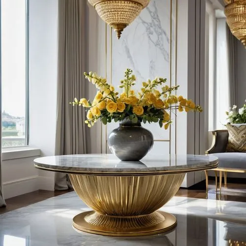 golden pot,centrepieces,gold lacquer,lanesborough,baccarat,golden flowers,Photography,General,Realistic