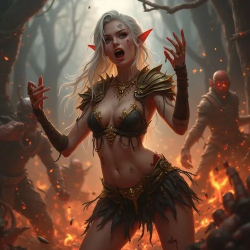 dark elf,female warrior,cirta,elona,sorceror,kalima,Photography,General,Realistic