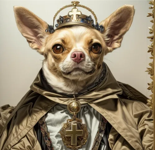 nuncio,rompope,pope,metropolitan bishop,chihuahua,the order of cistercians,dog angel,high priest,king arthur,the abbot of olib,appenzeller sennenhund,bishop,emperor,auxiliary bishop,prophet,king charles spaniel,schutzhund,king caudata,pope francis,heraldic animal