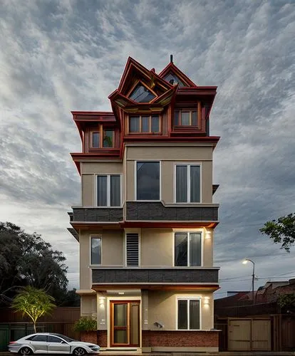 estilo minimalista, añade plantas, noche sin luna, iluminacion por fuera de la casa,two story house,cubic house,timber house,crooked house,modern architecture,wooden house,residential house,architectu