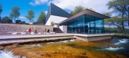 futuristic art museum,hydropower plant,aqua studio,epfl,adjaye,gulbenkian