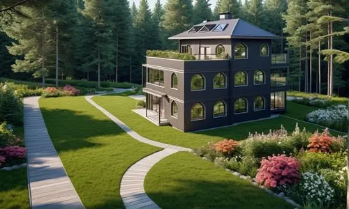 house in the forest,forest house,miniature house,cubic house,treehouses,3d rendering,Photography,General,Realistic