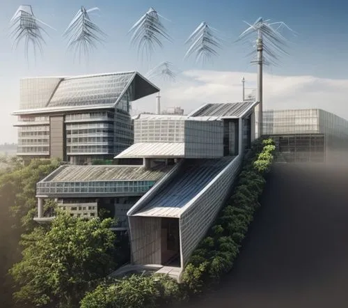 solar cell base,thermal power plant,energy transition,autostadt wolfsburg,wind park,solar power plant,futuristic architecture,power towers,lignite power plant,power station,eco-construction,coal-fired