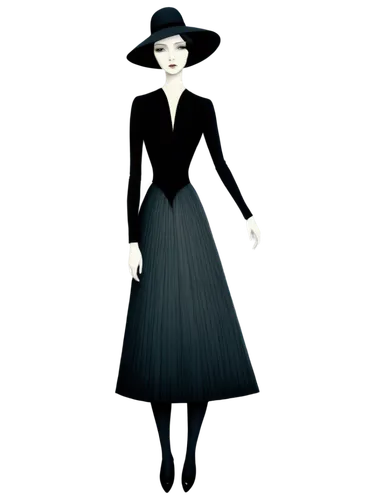 derivable,victorian lady,black hat,gothic dress,isoline,gothic woman,darkwave,pierrot,dress walk black,witchfinder,nightdress,moonglow,fashion doll,witching,vampire lady,allude,phryne,dollmaker,hatbox,tailcoat,Illustration,Abstract Fantasy,Abstract Fantasy 09