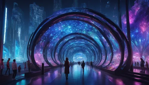 stargate,futuristic landscape,portals,heaven gate,space art,sky space concept,wormhole,fantasy world,wall tunnel,space port,inner space,futuristic art museum,gateway,alien world,3d fantasy,fantasy city,electric arc,portal,scifi,space,Illustration,Abstract Fantasy,Abstract Fantasy 14