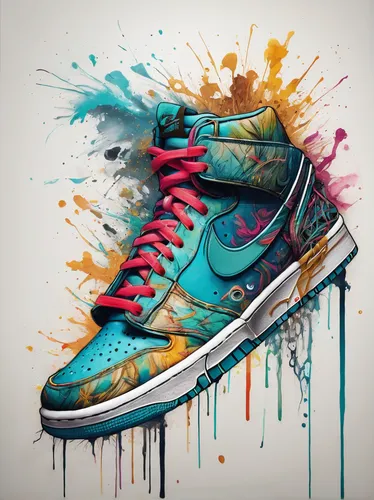 graffiti splatter,graffiti art,shoes icon,air jordan,air jordan 1,sneakers,skate shoe,sneaker,running shoe,street artists,splatter,street artist,paint splatter,streetart,artistic roller skating,hand-painted,basketball shoe,running shoes,grafitty,shoe print,Illustration,Paper based,Paper Based 13