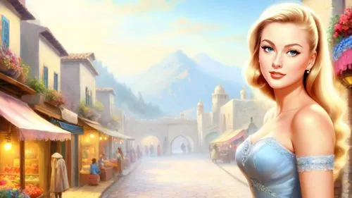 celtic woman,cartoon video game background,fantasy picture,cendrillon,fantasy art,eilonwy