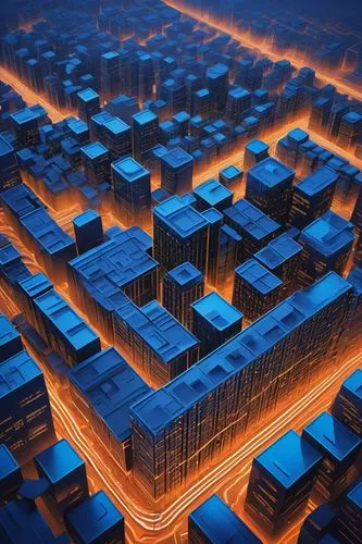 microdistrict,city blocks,cybercity,cybertown,fractal lights,urban development,metropolis,electroluminescent,city at night,garrison,urbanism,voxels,smart city,rezoning,citydev,voxel,urbanization,3d rendering,cyberport,tianjin,Illustration,Abstract Fantasy,Abstract Fantasy 21