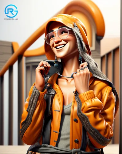 tracer,rust-orange,scout,construction worker,miner,glider pilot,engineer,cg artwork,scrap dealer,female worker,repairman,roofer,telephone operator,clementine,ironworker,mechanic,3d rendered,courier,tradesman,edit icon